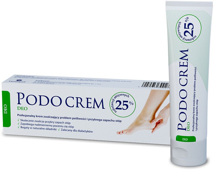 Farmapol Podo Crem 25% Krem zwalczający problem potliwości i przykrego zapachu stóp, 30g