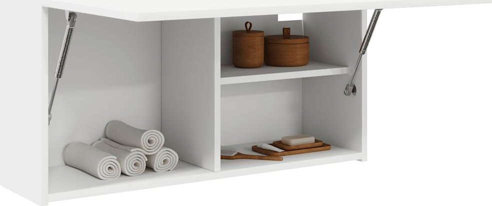 vidaXL Wisząca szafka łazienkowa, biała, 80x25x40 cm 1