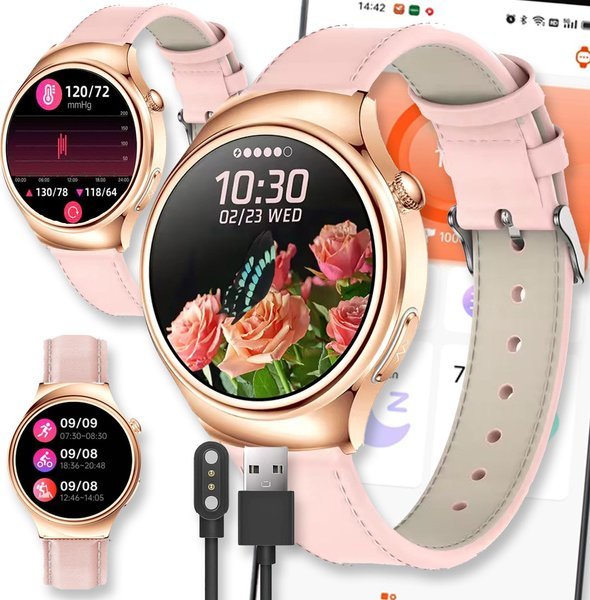Smartwatch Active Band SMARTWATCH ZEGAREK WATCH DAMSKI MENU PL ROZMOWY AMOLED POWIADOMIENIA SPORT ET390 1