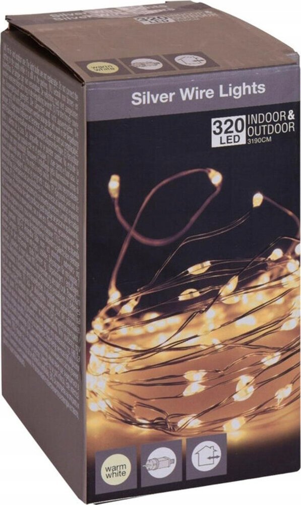 Lampki choinkowe Christmas decoration Lampki druciki na baterie girlanda 320 LED ciepły biały 1