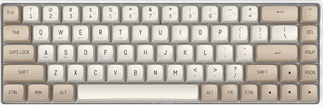 Klawiatura Darkflash Klawiatura mechaniczna Darkflash GD68, bezprzewodowa (brown sugar) 1