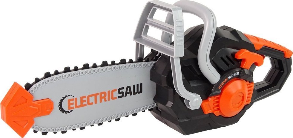 LeanToys Piła Łańcuchowa na Baterie Dla Majsterkowicza Czarna Dźwięk 1