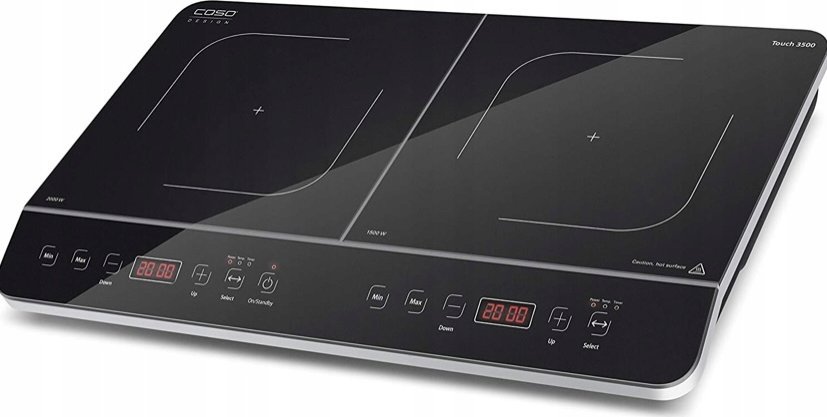 Caso Caso | Hob | Touch 3500 | Induction | Number of burners/cooking zones 2 | Touch control | Timer | Juodas | Ekranas 1