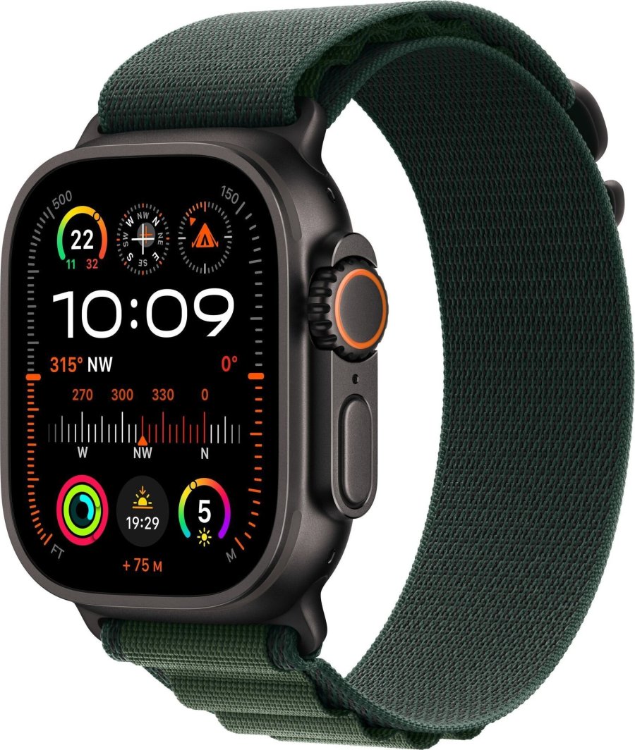 Smartwatch Apple Watch Ultra 2 GPS + Cellular 49mm Black Titanium Case Alpine Loop Medium Zielony 1