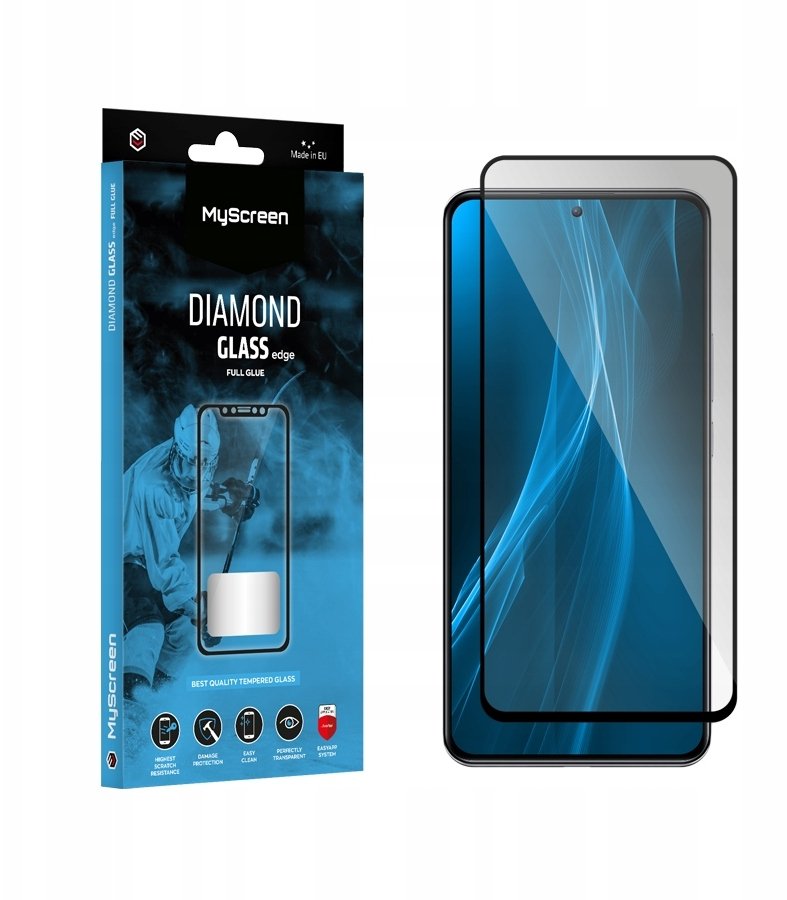 MyScreen Protector Realme 13 4G-  Szkło hartowane z klejem na całej powierzchni MyScreen DIAMOND GLASS edge FULL GLUE (czarna ramka)