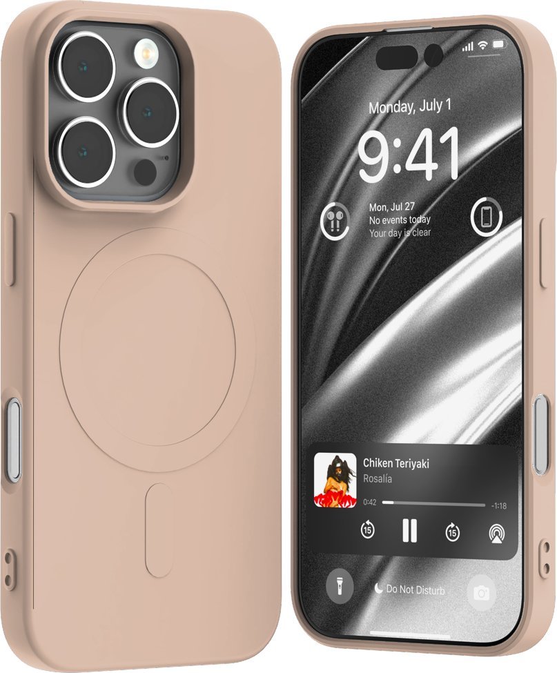 Mercury Mercury MagSafe Semi-Silicone iPhone 16 Pro 6,3" różowo-piaskowy /pink sand 1