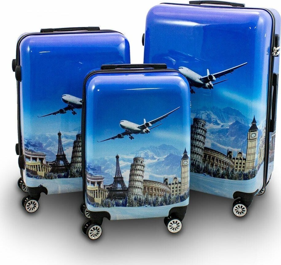 Berwin Komplet Zestaw Walizek 3 Sztuki Berwin AirCraftNa kółkach XL+L+M 1