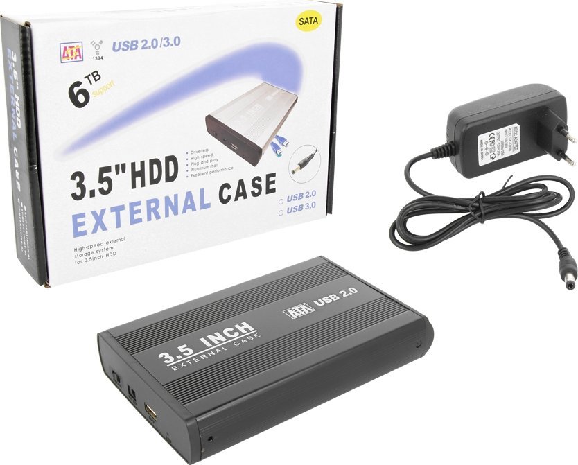 Kieszeń OEM Zewnętrzna kieszeń na dysk HDD 3.5 SATA USB 2.0 1