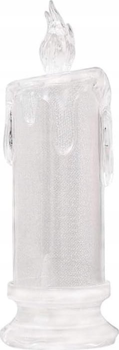 Koopman Świeca LED dekoracyjna 5x11cm do znicza na baterie transparentna 1