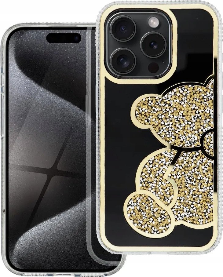 OEM Futerał TEDDY BEAR do IPHONE 15 Pro Max złoty