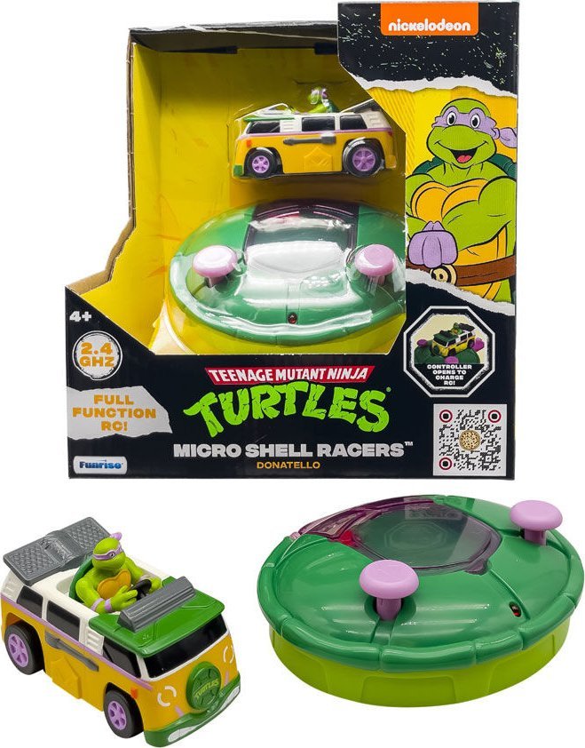 Teenage Mutant Ninja Turtles Remote Control Micro Shell Racers Donatello in Car