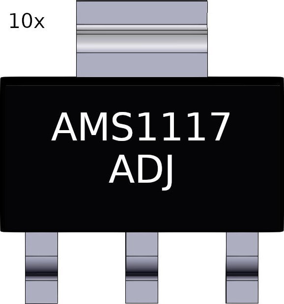 10x AMS1117-ADJ stabilizator napięcia 1A ADJ reg. 1
