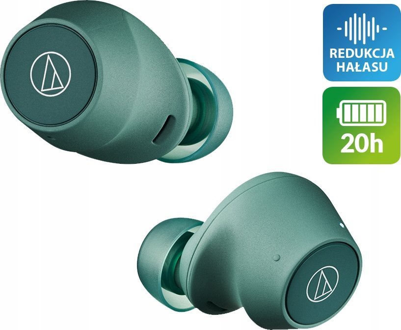 Słuchawki Audio-Technica Audio-Technica ATH-CKS30TW+, headphones (green, Bluetooth, USB-C, IPX55) 1