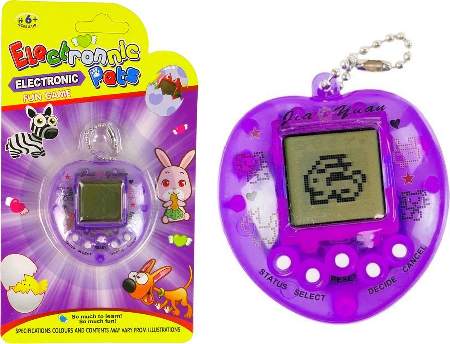 LeanToys Gra Elektroniczna Tamagotchi Zwierzątko Fioletowa LEAN Toys 1