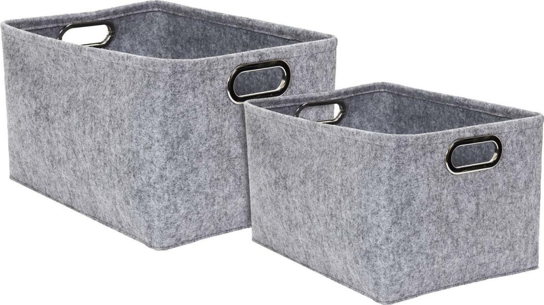 Intesi INTESI ZESTAW 2 PUDEŁEK FILCOWYCH PROSTOKĄTNE    SZARE