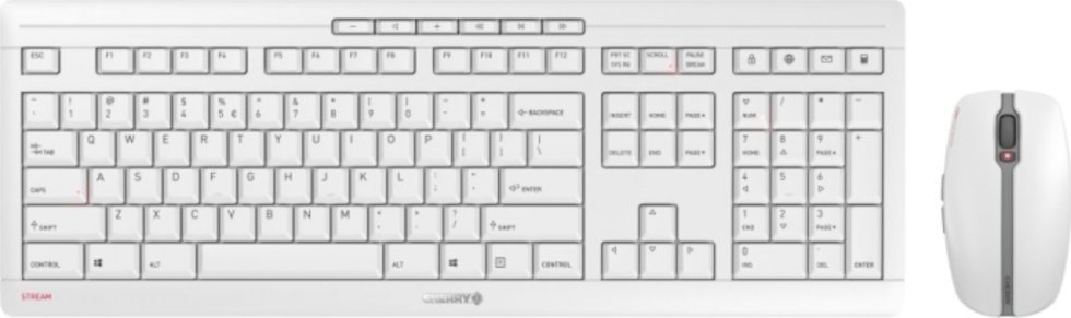 Klawiatura + mysz Cherry ZESTAW CHERRY STREAM DESKTOP KLAWIATURA + MYSZ SZARY 1