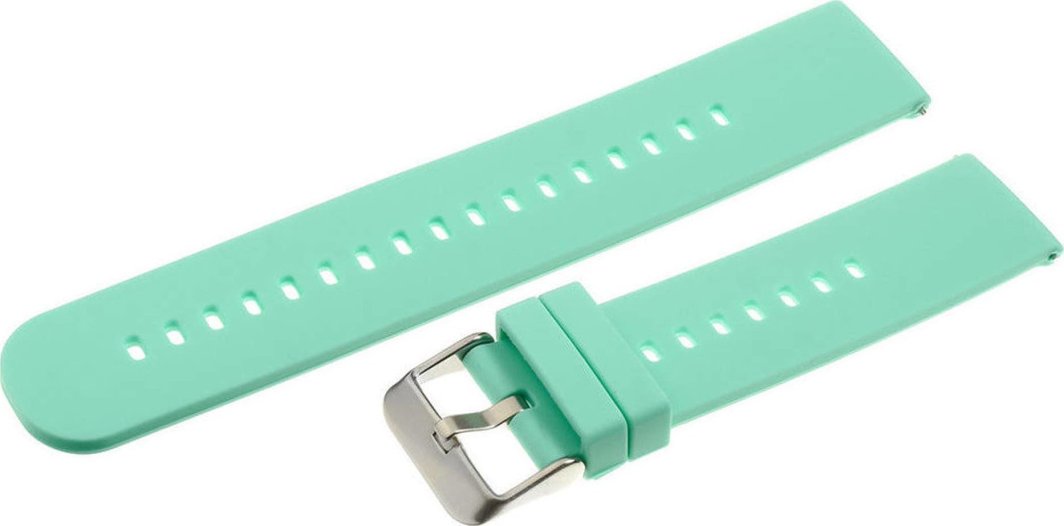 Pacific Pasek gumowy do zegarka U27 - miętowy/srebrny - 22mm 1