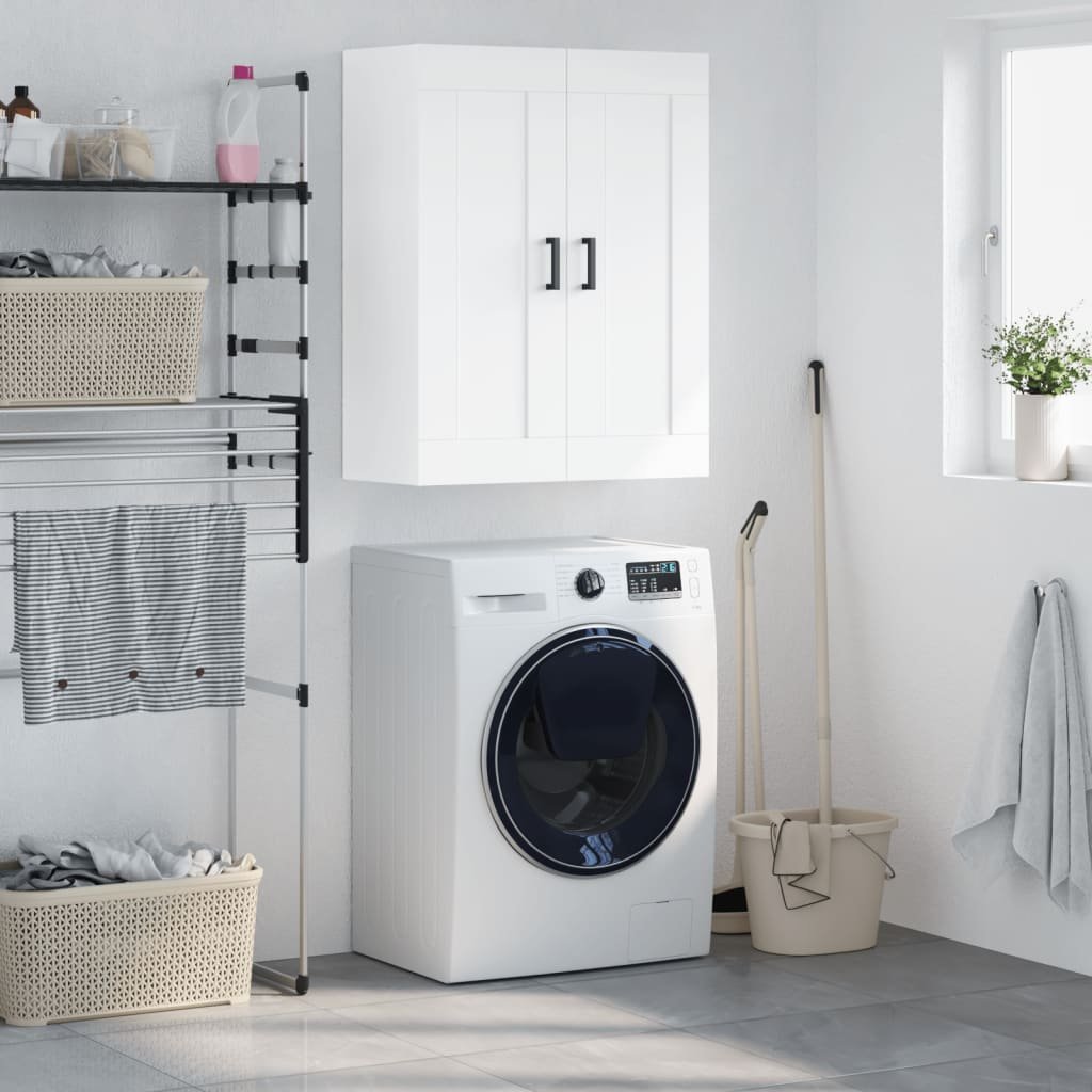 vidaXL Szafka wisząca, biała, 69,5x34x90 cm, materiał drewnopochodny 1