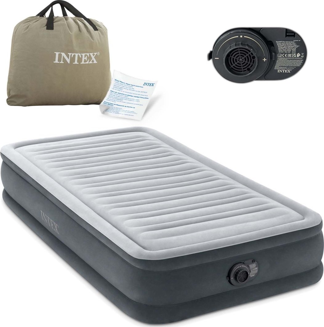 Intex Materac dmuchany 191x99x33 z wbudowaną pompką elektryczną INTEX 67766ND 1