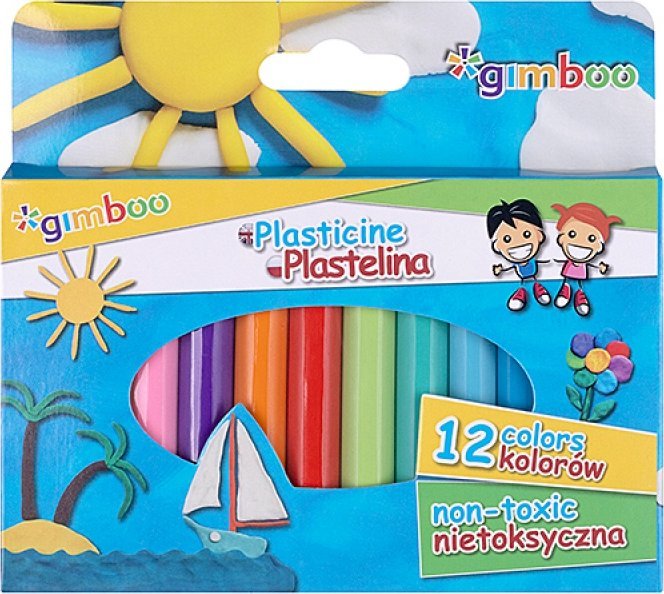 Gimboo Plastelina, 12szt., mix kolorów 1