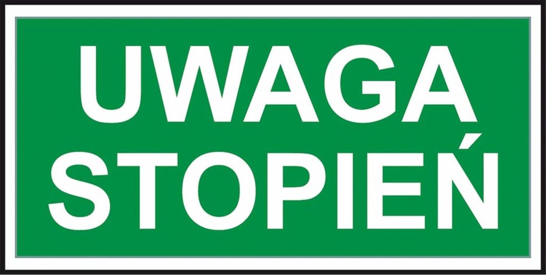 Reis Z-62E - Znak ewakuacyjny Uwaga stopień 1
