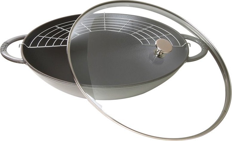 Patelnia STAUB Wok żeliwny z pokrywką Staub
