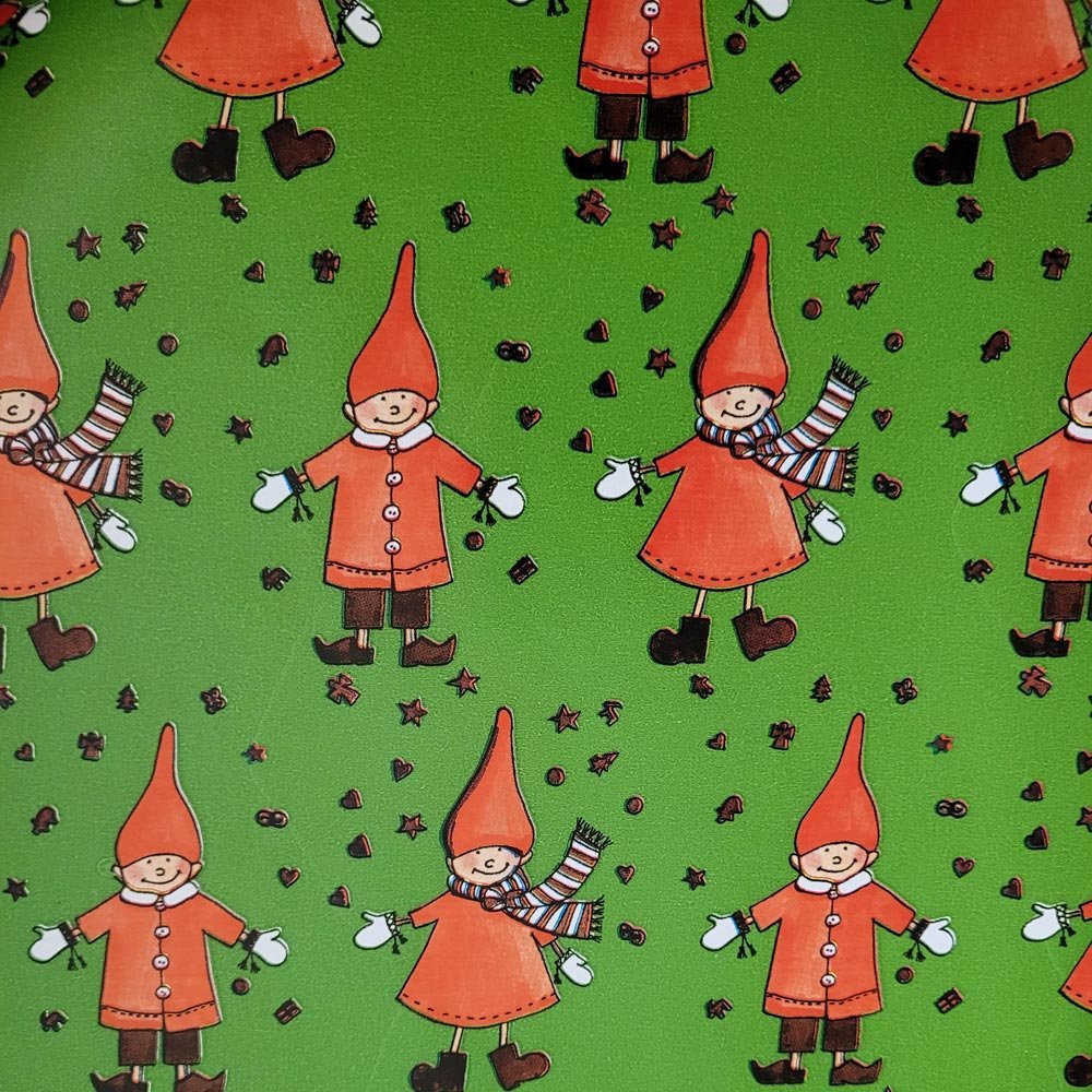 Fastima Papier świąteczny do pakowania 57cmx2m 2m588 zielony mikołaje