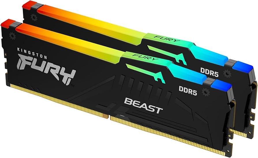 Pamięć Kingston Fury Kingston 32GB DDR5 6400MT/S CL32 DIMM/KIT OF 2 FURY BEAST RGB EXPO 1