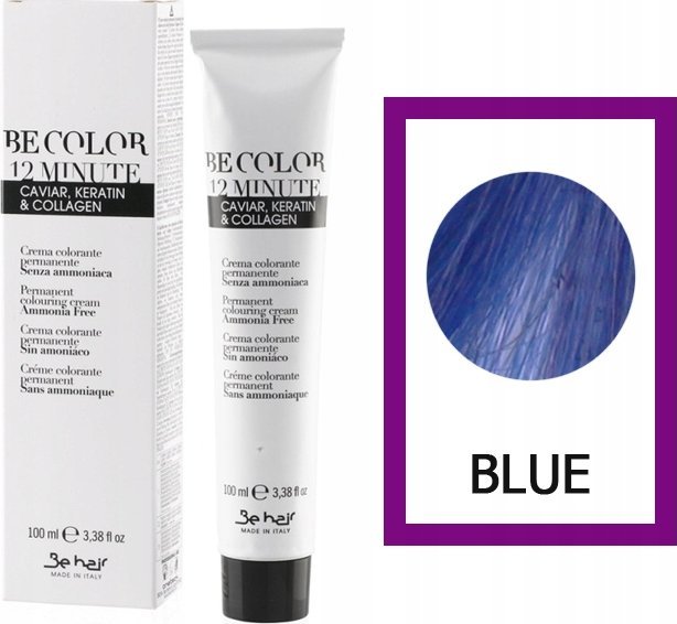 Be Hair BE HAIR Be Color Farba do włosów Bez Amoniaku BLUE - 100ml 1