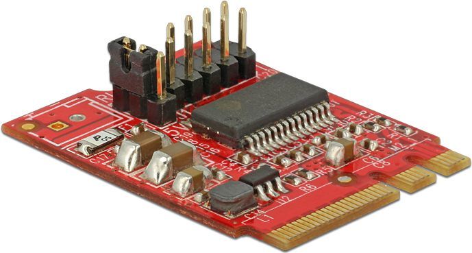 Delock Przejściówka M.2 Key A+E > 1 x Serial RS-232 (62951) 1