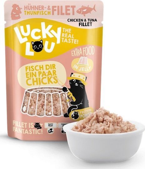 Lucky Lou Lucky Lou Extrafood Tuńczyk i kurczak w galaretce saszetka 70g 1