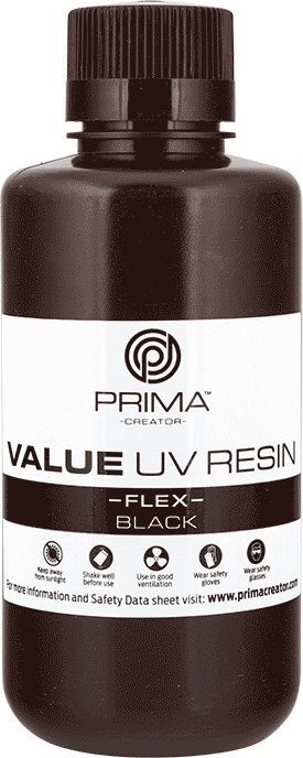 PrimaCreator Żywica do drukarki 3D - Value Flex UV Resin 500 ml - Black} 1