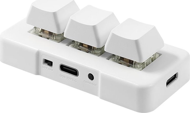 Klawiatura PCsensor Mini programowalna klawiatura macropad biała 1