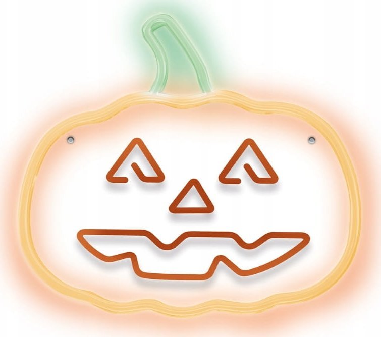Dekoracja świąteczna Forever Light Neon LED dynia ścienny na USB 25x32,5x1,6cm halloween 1