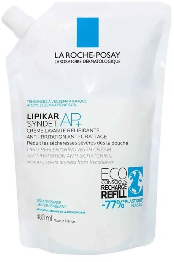 La Roche-Posay La Roche-Posay Lipikar Syndet AP+ Krem myjący do ciała, zapas, 400 ml 1