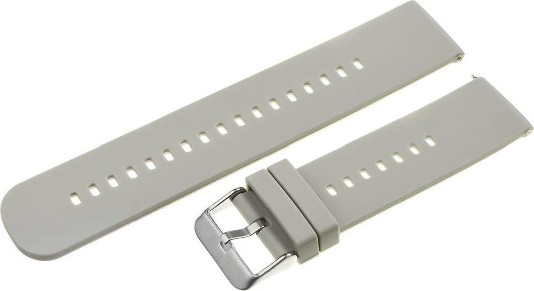 Pacific Pasek gumowy do zegarka U27 - jasny szary/srebrny - 20mm 1