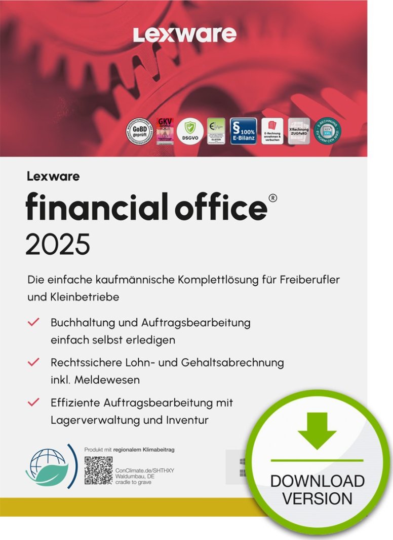 Program Lexware Lexware Financial Office 2025 - 1 Device, ABO - ESD-DownloadESD 1
