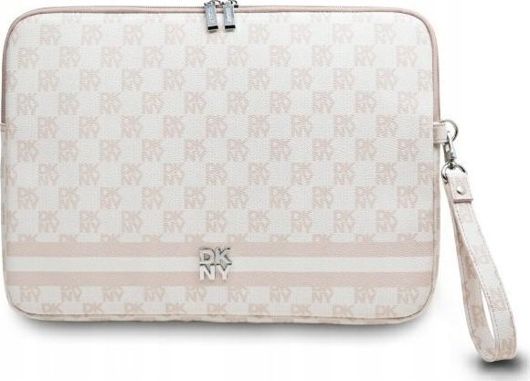 Etui DKNY Sleeve DKCS14PVSHLP 14" różowy/pink  Checkered Pattern Printed Stripes 1