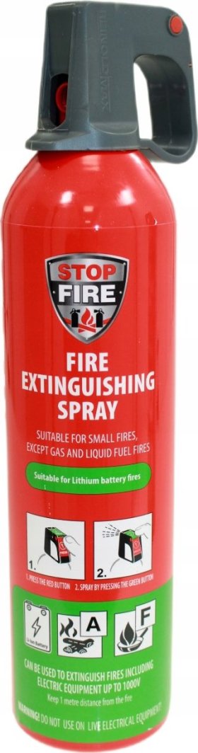 Carcommerce Spray gaśniczy do baterii akumulatorów litowo-jonowych 750ml 1