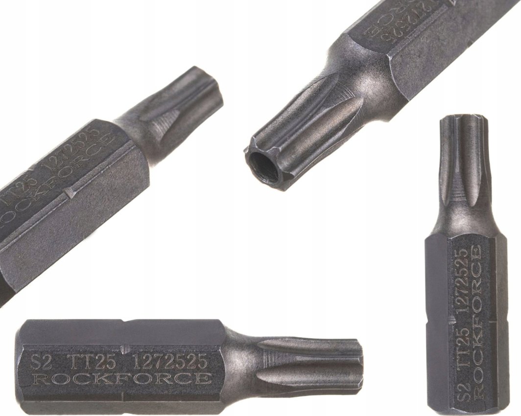 Rockforce bezpečnostný bit TORX T25 s otvorom, 1/4", 25 mm FS-3398