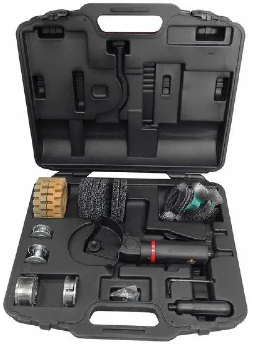 Forsage Maszyna szlifująca pneumatyczna kątowa wielofunkcyjna 3500obr/min z zestawem nasadek, w walizce