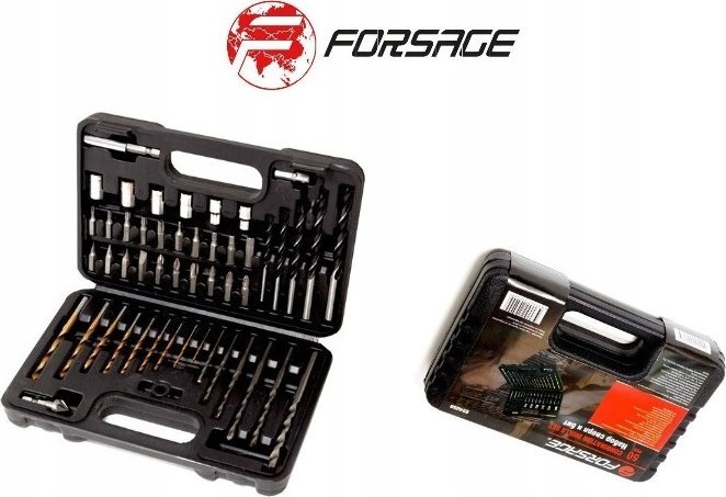 Zestaw narzędzi Forsage ZESTAW WIERTEŁ, BITÓW, WIERTŁA, NASADKI BITY 50 EL