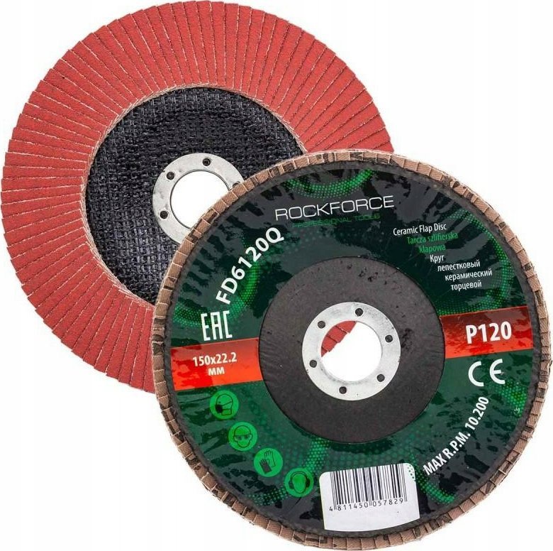 Rockforce Tarcza szlifierska listkowa lamelkowa 150x22.2mm P120