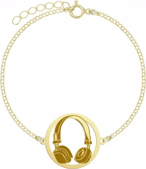 Radziszewska Jewellery Pozłacana Bransoletka Słuchawki GRAWER GRATIS