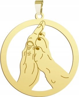 Radziszewska Jewellery Pozłacana Zawieszka Dłoń człowieka i łapa psa 1