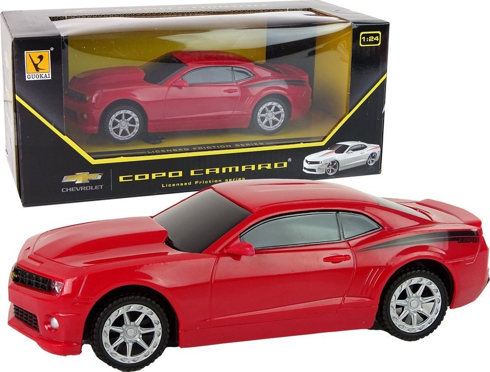 LeanToys Auto Chevrolet Copo Camaro Napęd Frykcyjny 1:24 Czerwone LEAN Toys 1