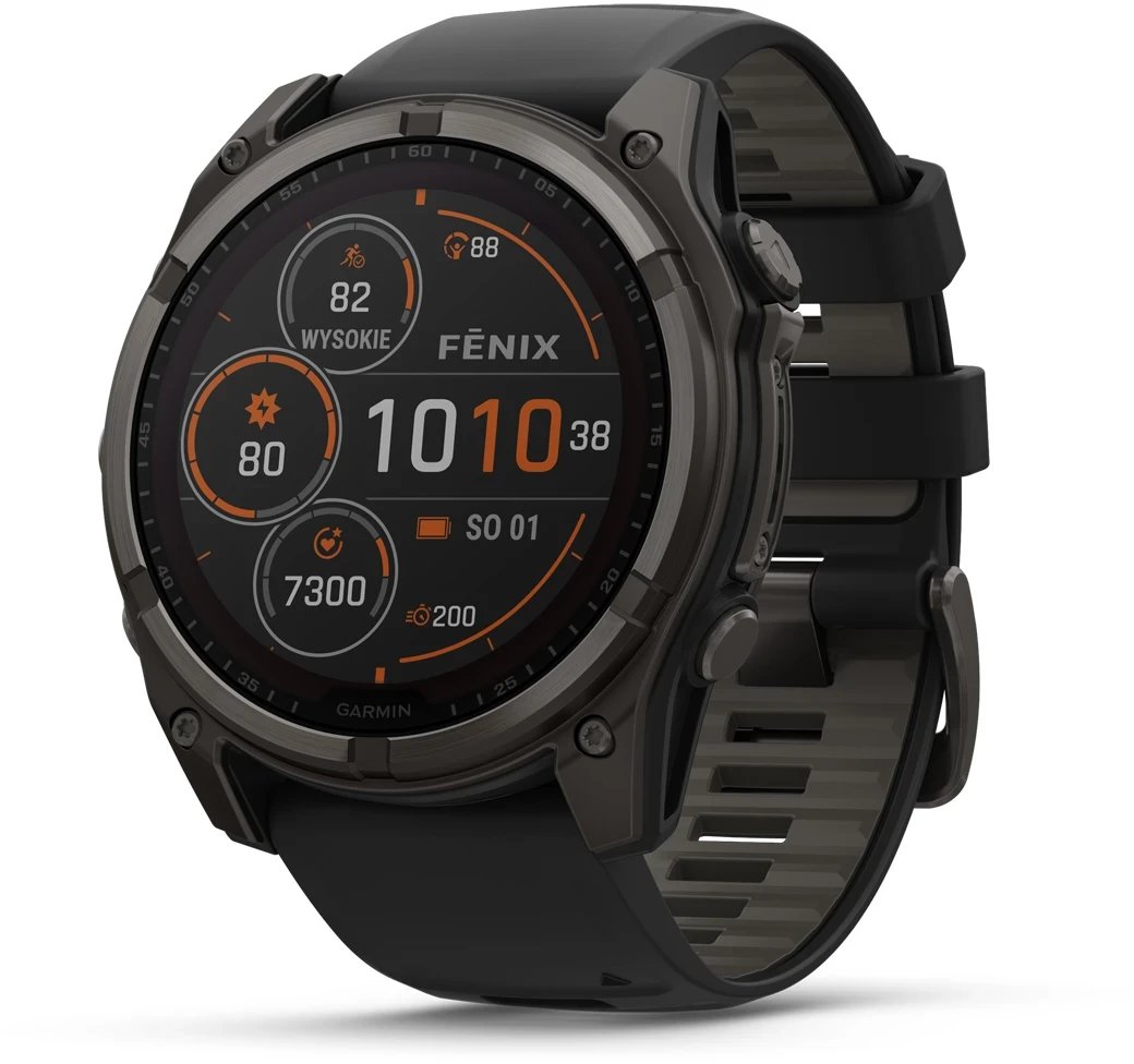 Zegarek sportowy Garmin Fenix 8 Solar Sapphire Czarny  (010-02907-11) 1