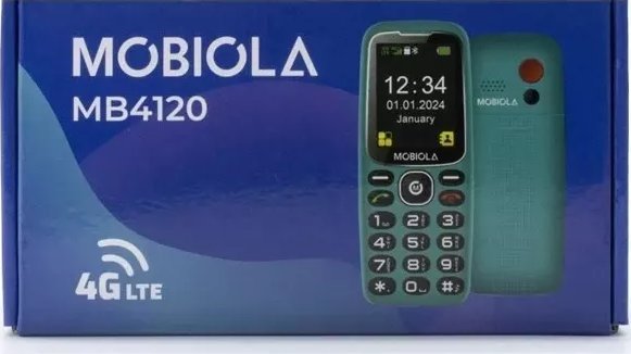 Telefon komórkowy Vega TELEFON GSM MOBIOLA  MB4120 4G TELEFON DLA SENIORA TURKUSOWY> 1