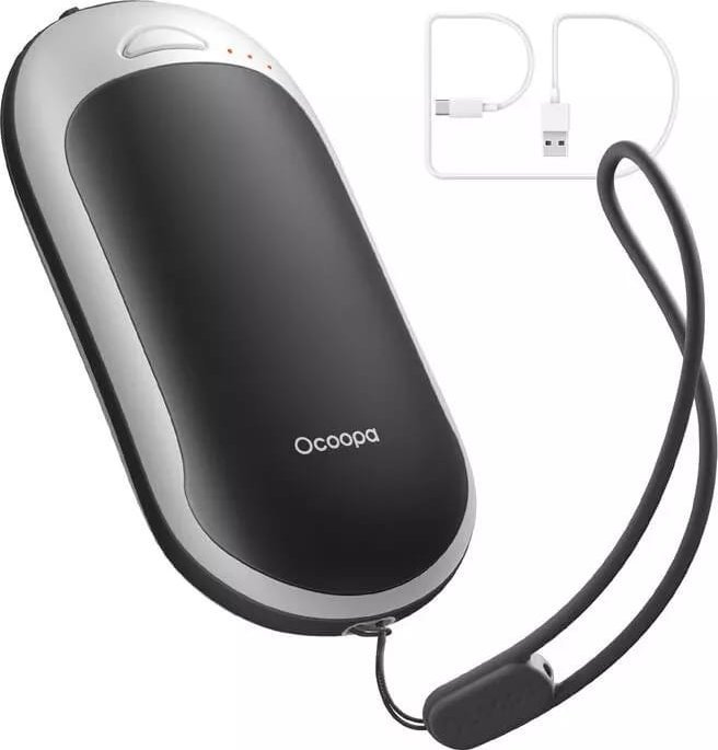 Ocoopa Ogrzewacz do rąk z funkcją powerbanku Ocoopa HotPal PD 5000 mAh, USB-C, biało-czarny 1
