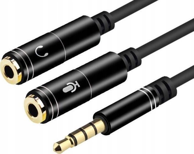 OWL-TECH ROZDZIELACZ SPLITTER AUDIO KABEL MINI JACK 3,5mm AUX MIKROFON + SŁUCHAWKI 1